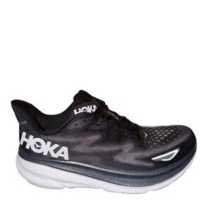 Hoka Clifton 9 Black and White Lightweight Running Shoe size 11 D